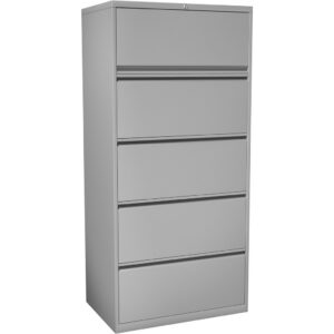 Steelwise Lateral Filing Cabinet - 5 Drawer in Grey