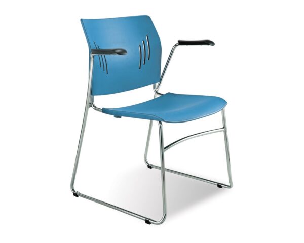 Tela Guest Chair with Arms - Blue SKU 3081