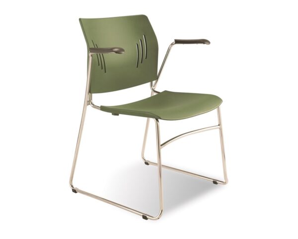 Tela Guest Chair with Arms - Olive SKU 3081