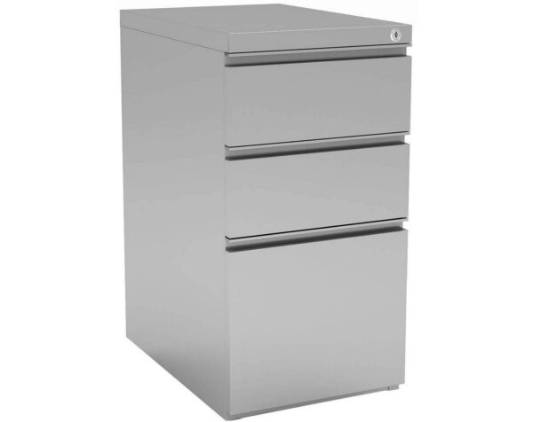 Premium Steel Metal Filing Cabinet - 3 Drawer in Silver