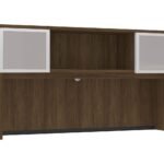 71" Hutch with 2 Glass Doors - PL144OH(1)/PL44SGD-A(1) +$409.00