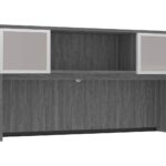 71" Hutch with 2 Glass Doors - PL144OH(1)/PL44SGD-A(1) +$409.00