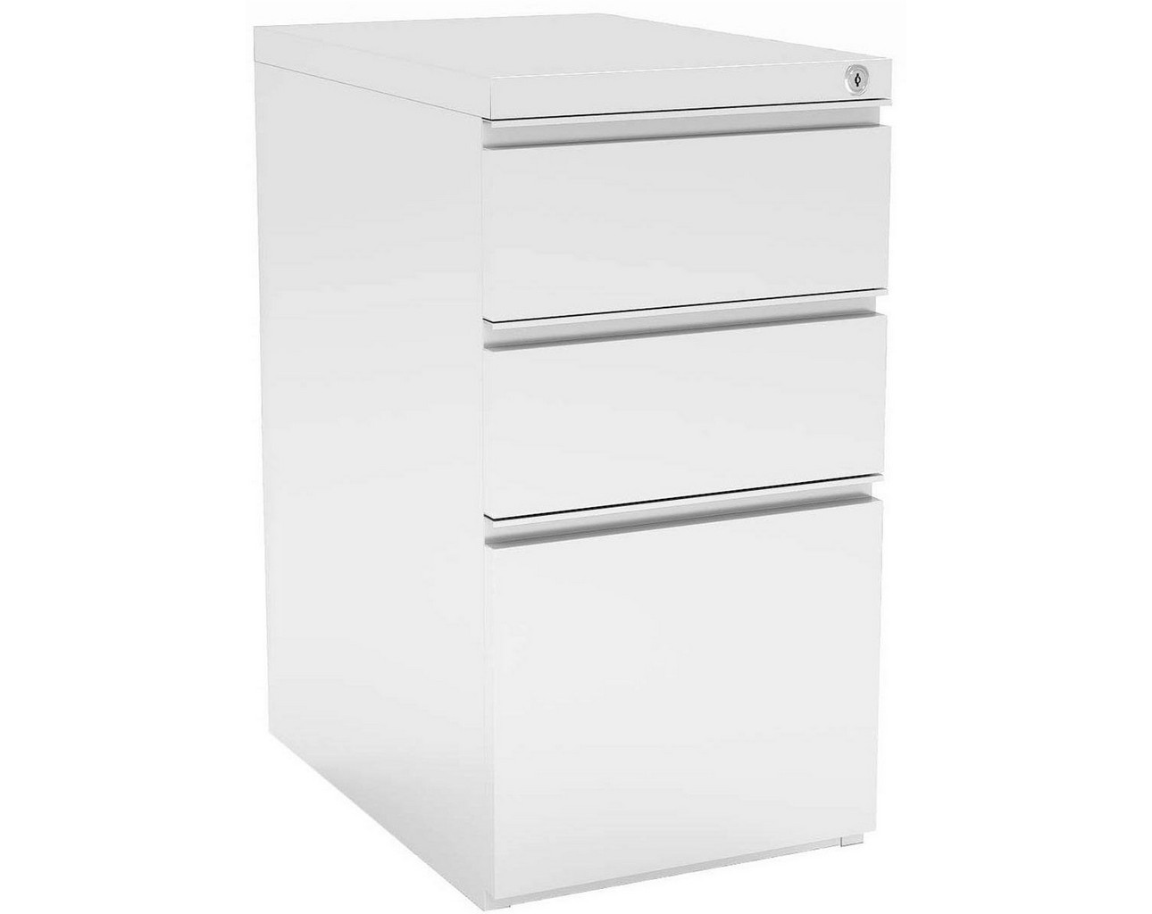 Premium Steel Metal Filing Cabinet - 3 Drawer in White