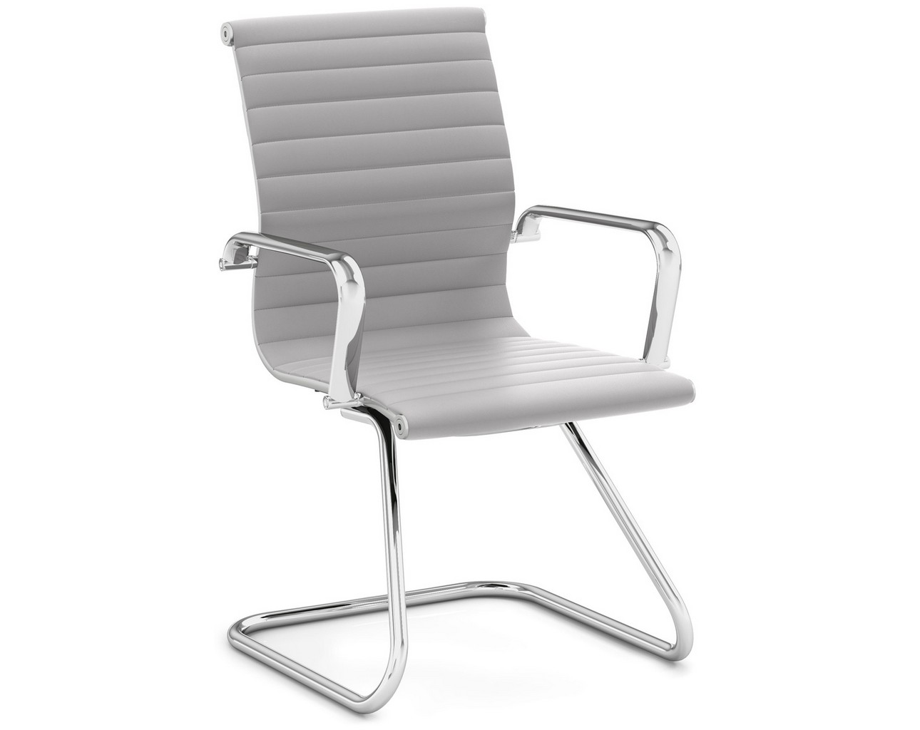Nova Guest Chair with Grey Antimicrobial Synthetic Leather