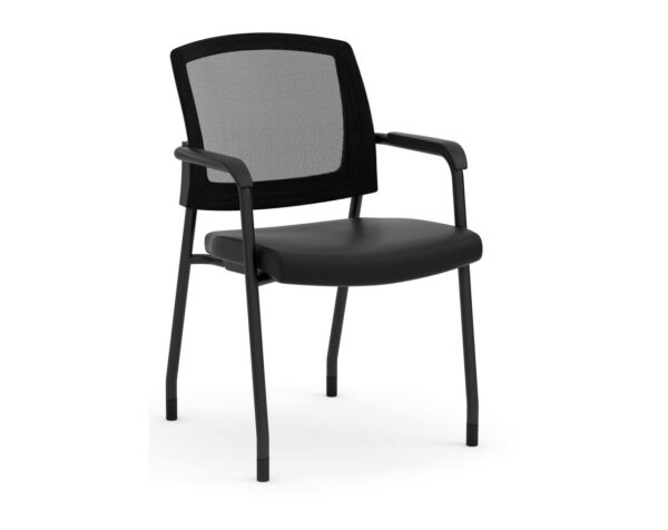 Aero Stackable Guest Chair with Arms - Antimicrobial Vinyl