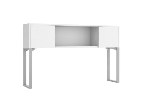 elements 2 door hutch white-silver