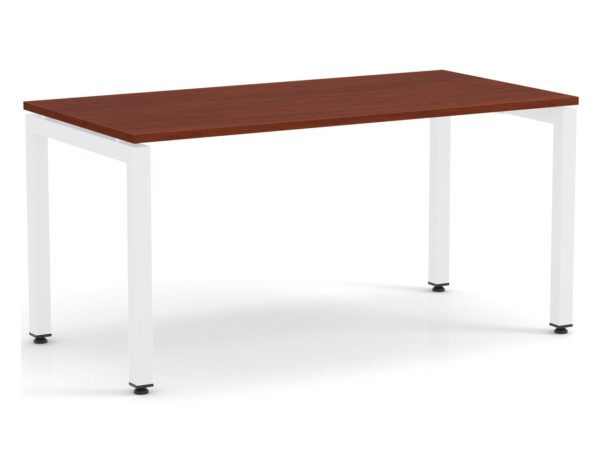 Elements Desk Cherry Finish - White Legs