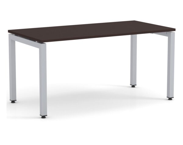 Elements Desk Espresso Finish - Silver Legs