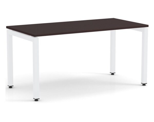 Elements Desk Espresso Finish - White Legs