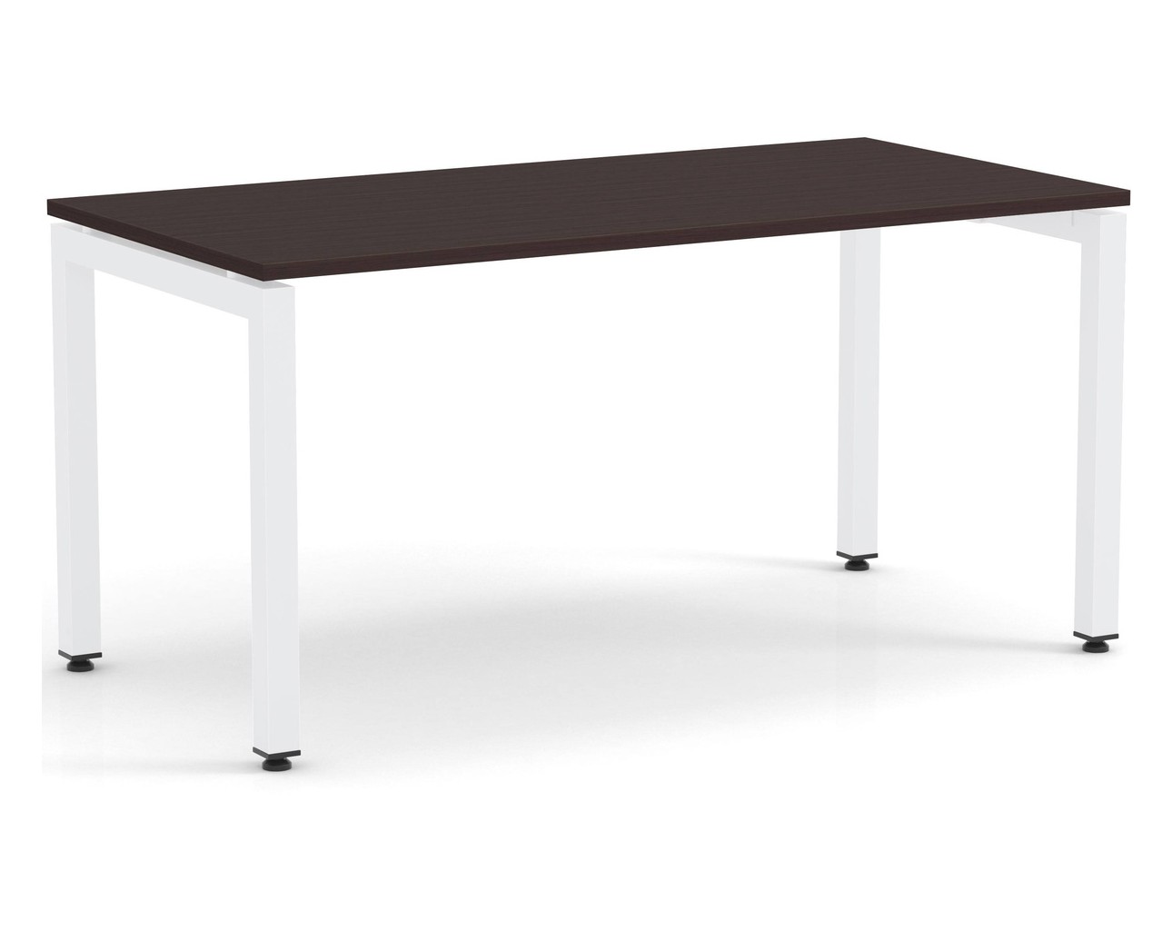 Elements Desk Espresso Finish – White Legs