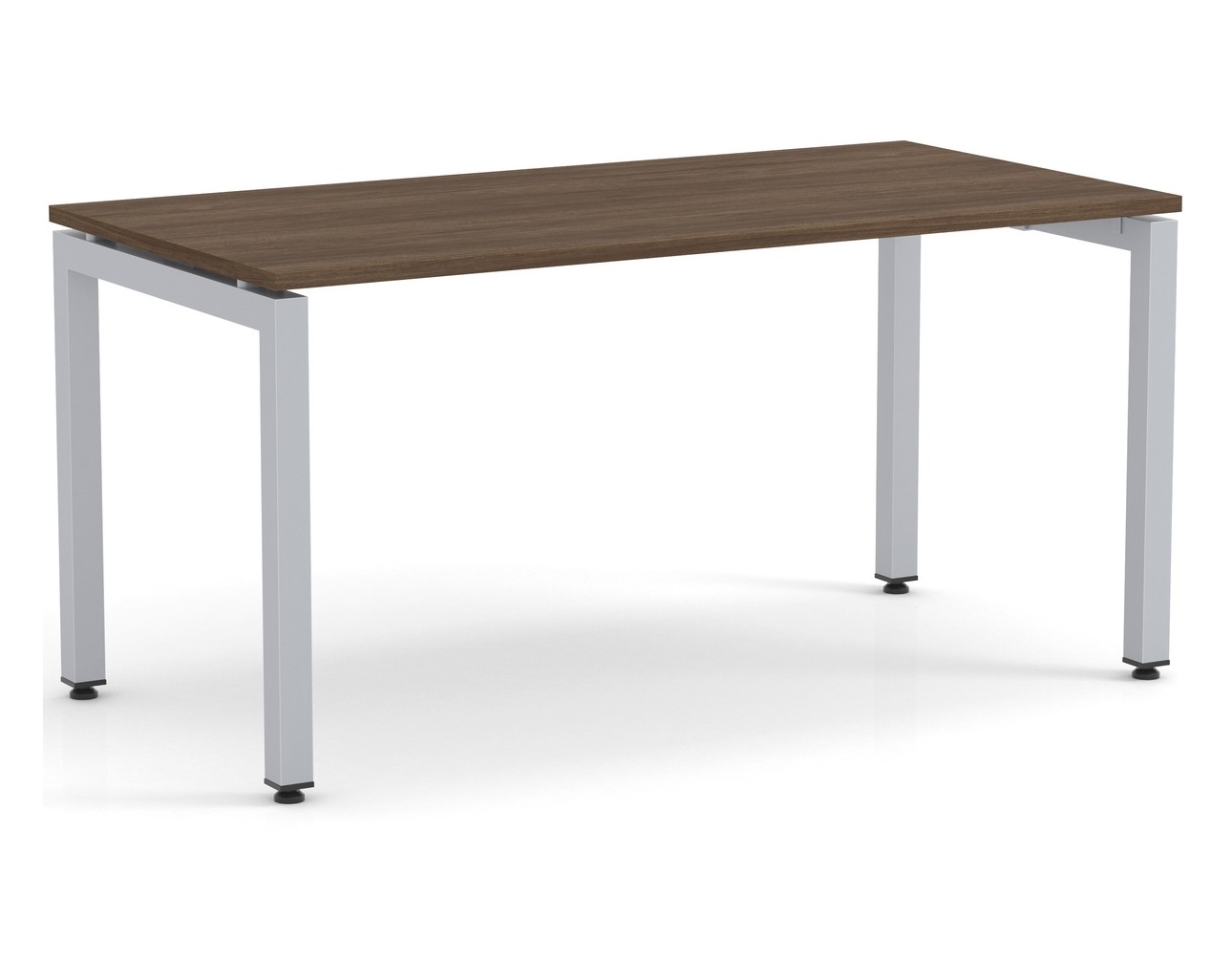 Elements Desk Modern Walnut Finish – Silver Legs