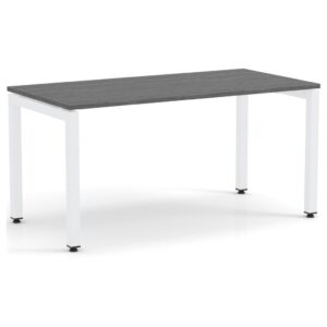 Elements Desk Newport Grey - White Legs