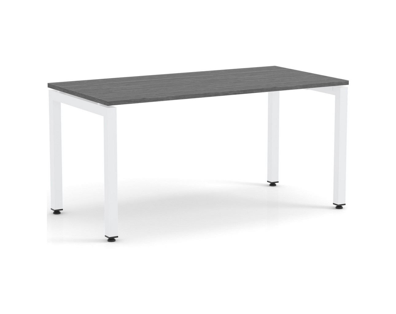 Elements Desk Newport Grey - White Legs