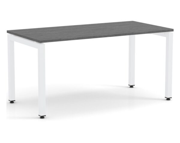 Elements Desk Newport Grey Finish - White Legs