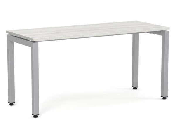 Elements Desk Silver Birch Finish - Silver Legs