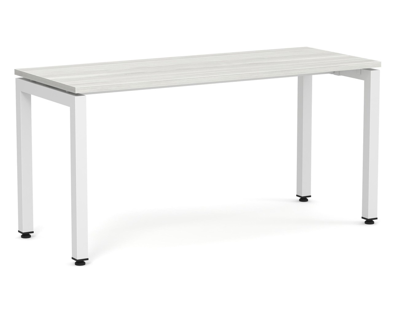 Elements Desk Silver Birch Finish – White Legs