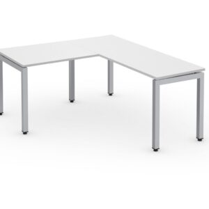 Elements L Shaped Desk-White Top-White Legs