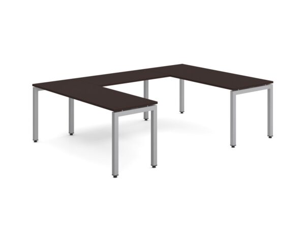 elements u shaped desk espresso silver