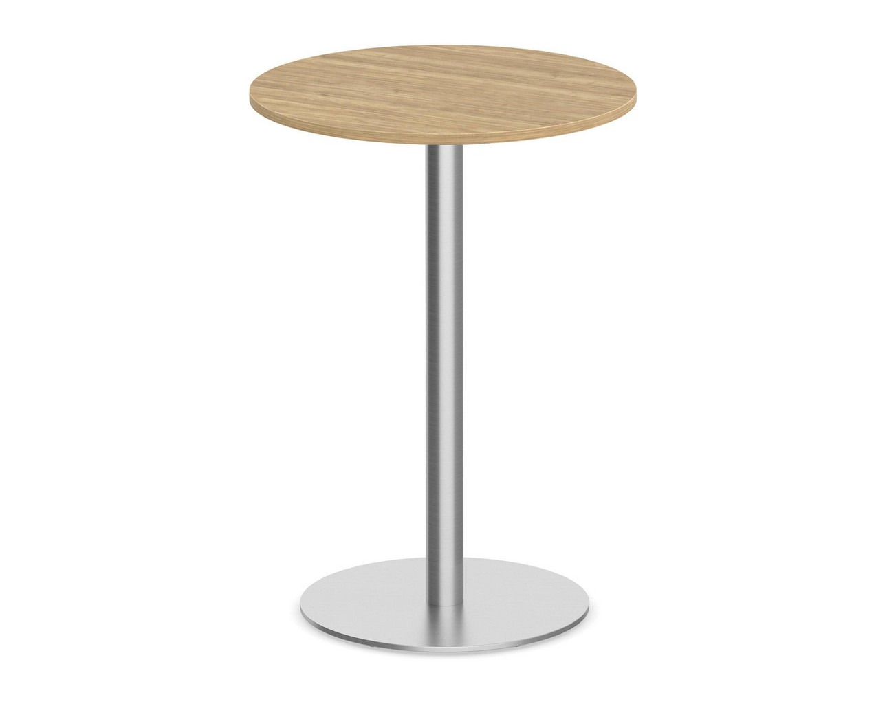 Classic Round Bistro Table 30″ with Round Brushed Metal Base – Aspen