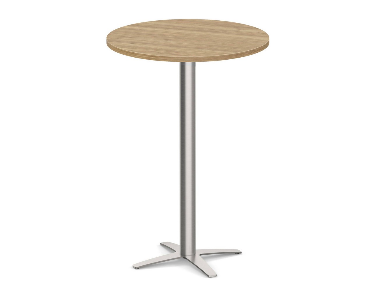 Classic Round Bistro Table 36″ with Cross Brushed Metal Base – Aspen