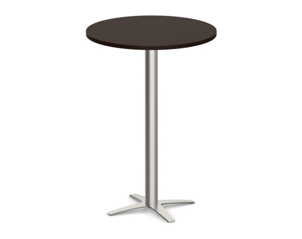 Classic Round Bistro Table 36" with Cross Brushed Metal Base - Espresso