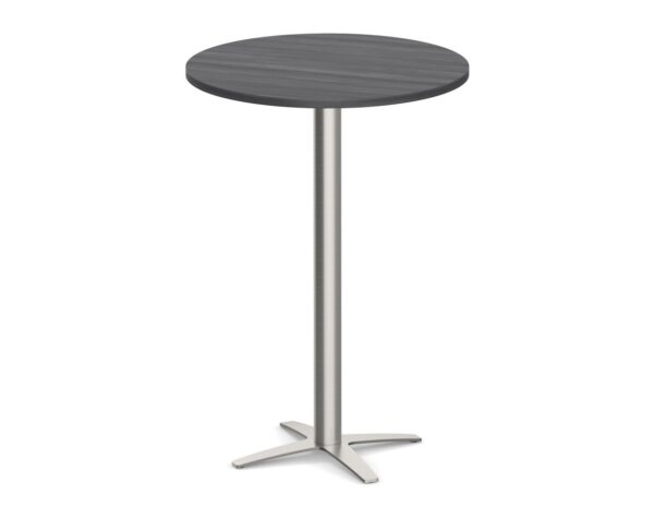 Classic Round Bistro Table 36" with Cross Brushed Metal Base - Newport Grey