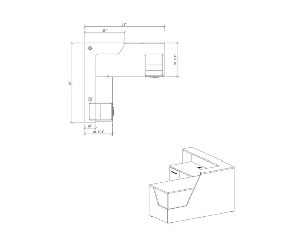 Tayco Karibu Reception Desk Package TK03 - 2D