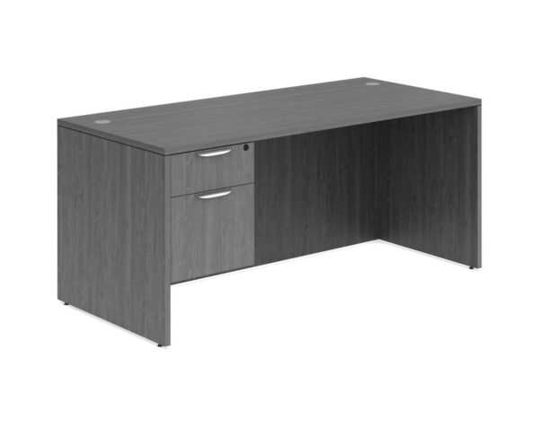 Classic Desk with Storage Pedestal Box/File Newport Grey