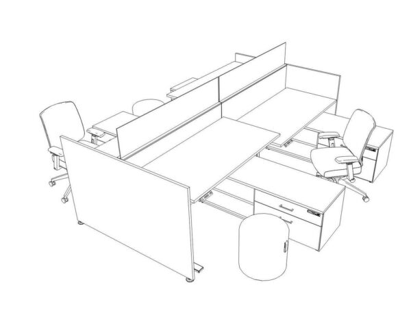 Artopex Height Adjustable Desk Package - TA-20-01 - 3D