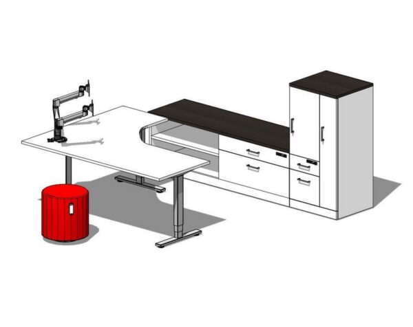 Artopex Height Adjustable Desk - TA-19-01 - 3D