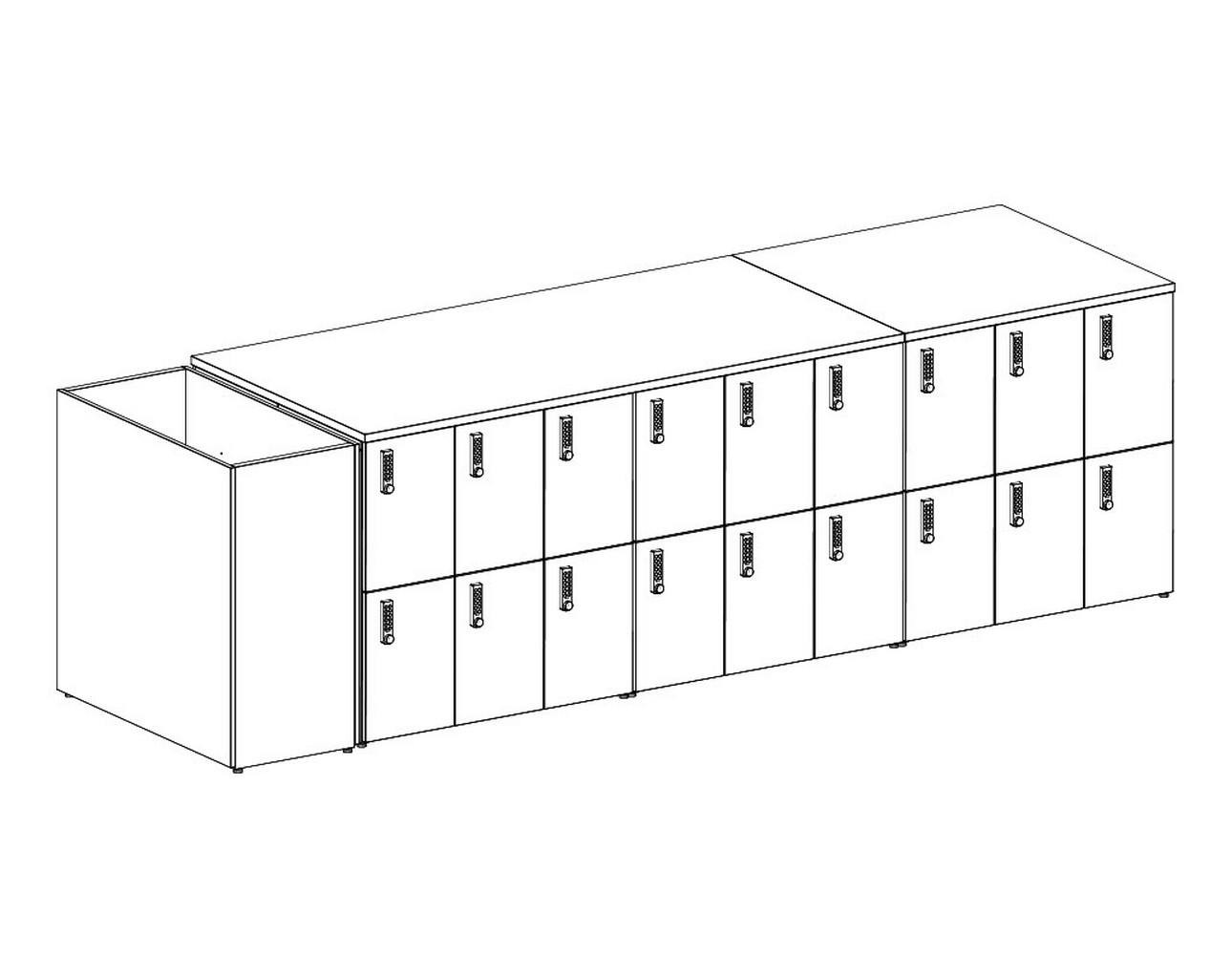 Groupe Lacasse Locker Plan 1 - 3D