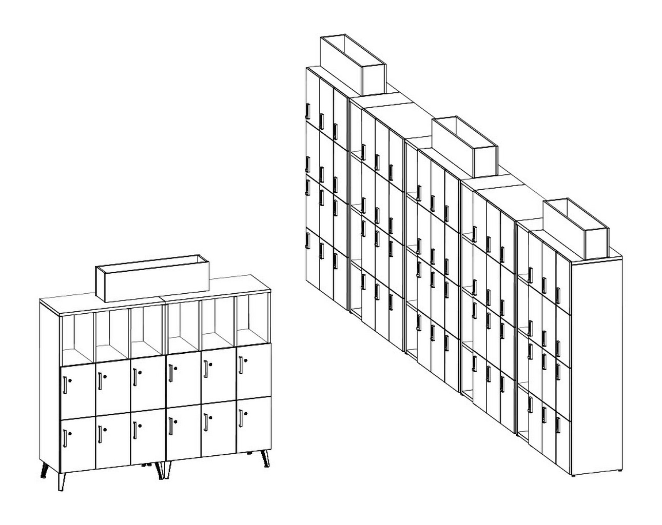 Groupe Lacasse Locker Plan 2 – 3D