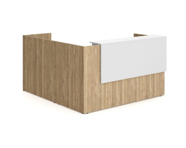 Cascade L Shaped Reception Desk - Aspen - Front