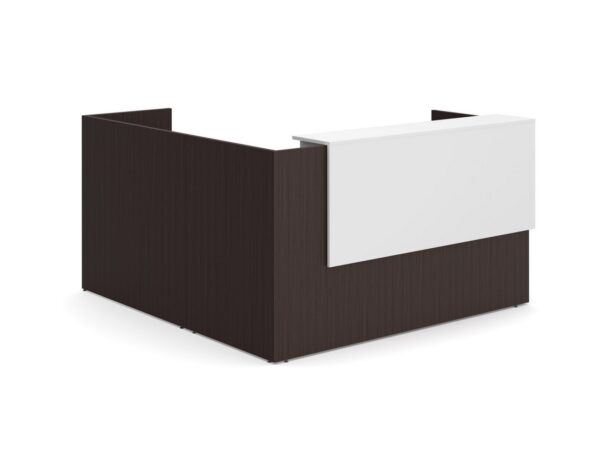 Cascade L Shaped Reception Desk - Espresso - Front