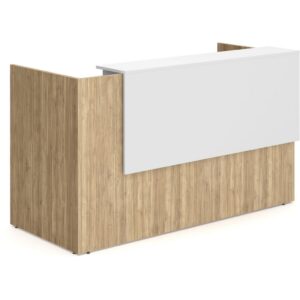 Cascade Straight Front Reception Desk - Aspen - Front