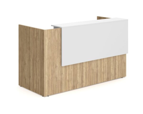 Cascade Straight Front Reception Desk - Aspen - Front