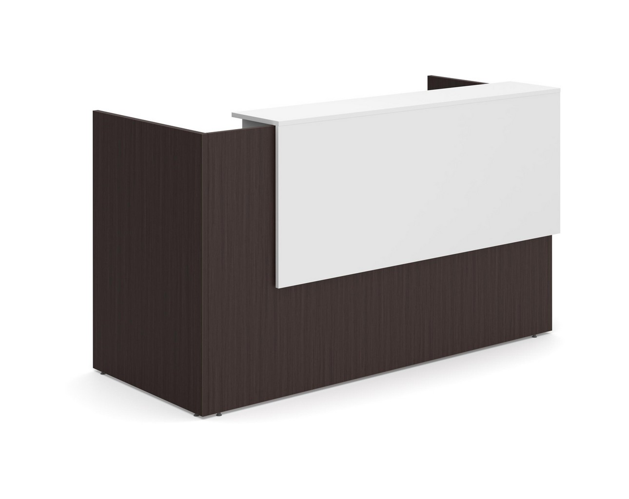 Cascade Straight Front Reception Desk – Espresso – Front