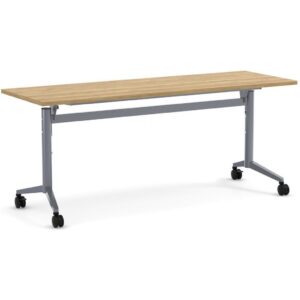 Flip Top Table - Aspen top - Silver Base