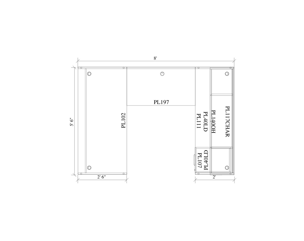 Package 2-CC – Lam Doors RH – 2D