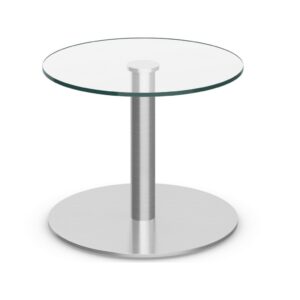 Round Top - Round Base End Table - 24" - Glass