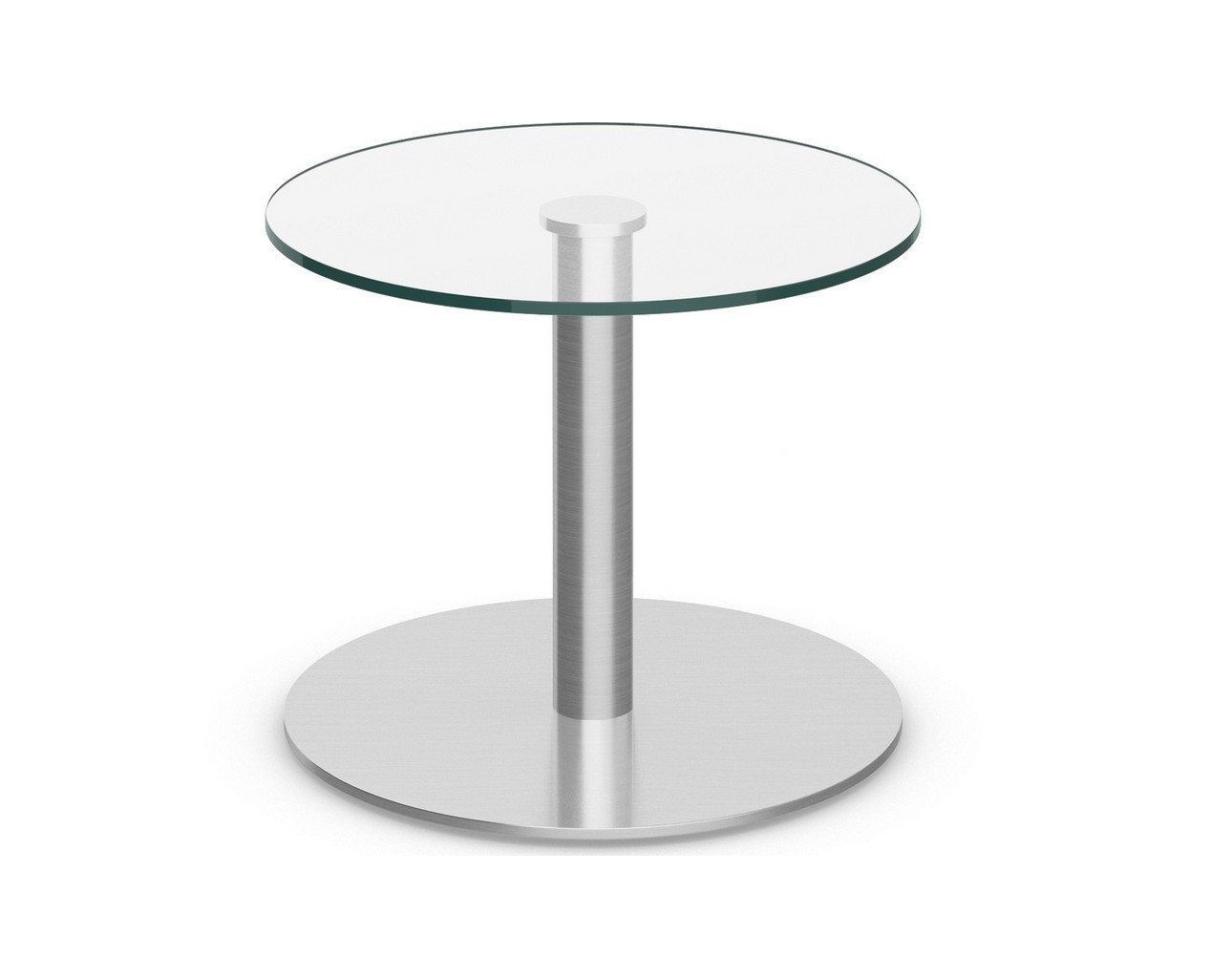 Round Top - Round Base End Table - 24" - Glass