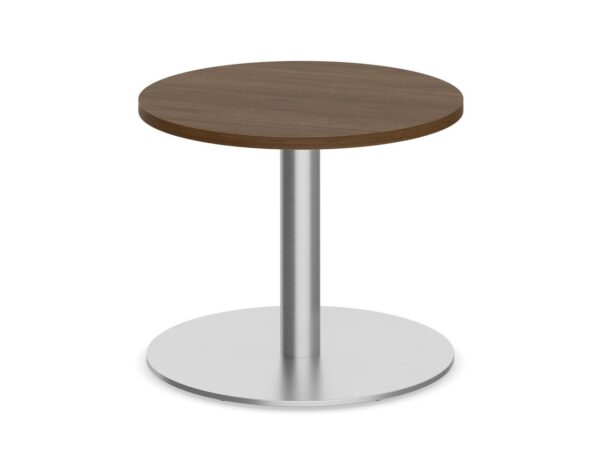 Round Top - Round Base End Table - 24" - Modern Walnut