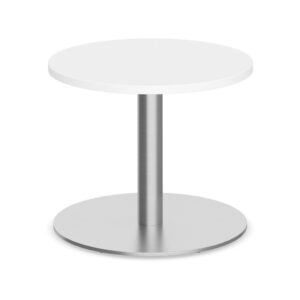 Round Top - Round Base End Table - 24" - White