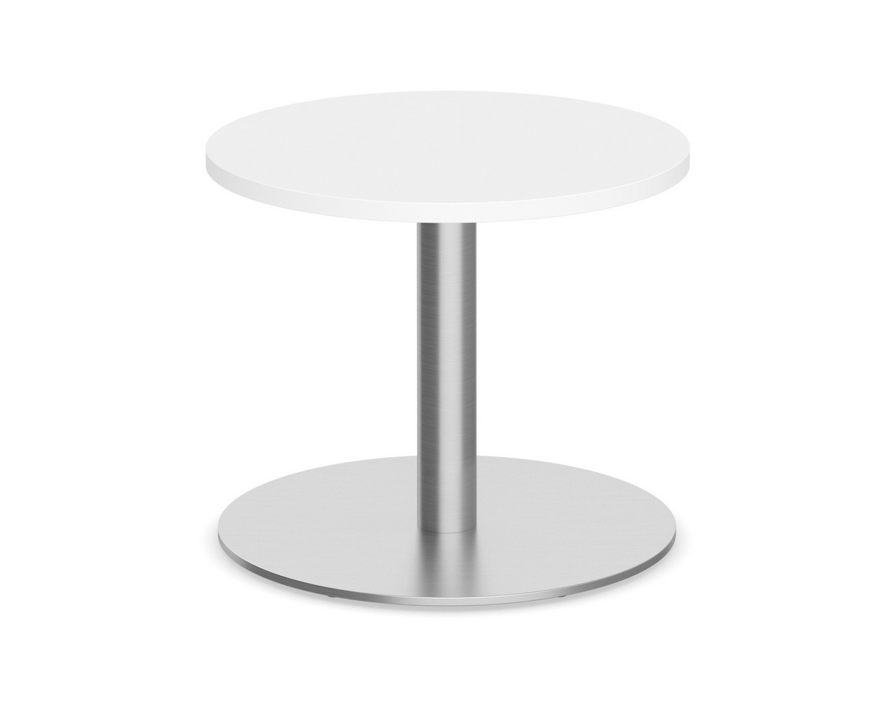 Round Top - Round Base End Table - 24" - White