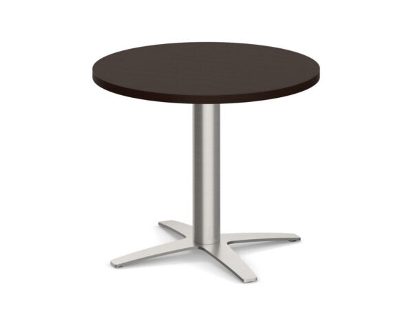 Round Top - Cross Base End Table - 24" - Espresso