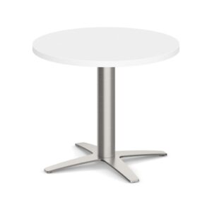 Round Top - Cross Base End Table - 24" - White