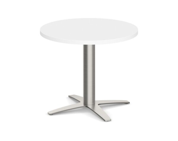 Round Top - Cross Base End Table - 24" - White