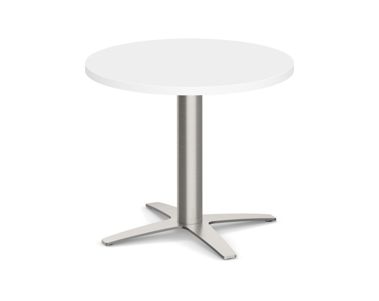 Round Top - Cross Base End Table - 24" - White