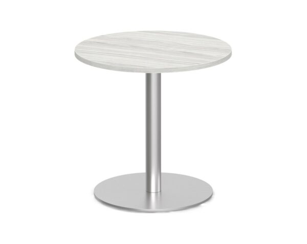 Round Meeting Table with Round Base - 30in - Silver Birch