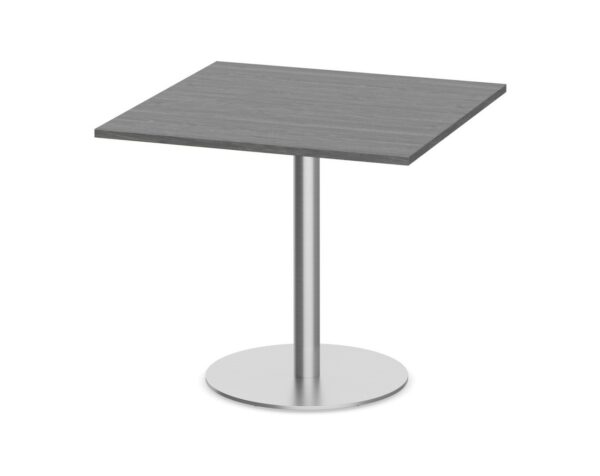 Square Top - Round Base Meeting Table - 36" - Newport Grey